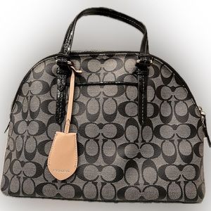 Coach bowler style bag in canvas.